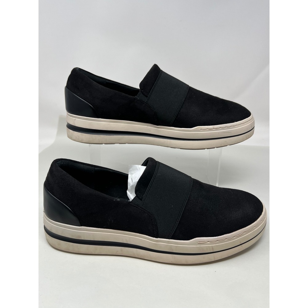 Clarks Cloudsteppers Womens 12 Slip On Platform Sneakers Black 261794744095